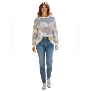 Verve Ami Women's Crewnweck LS Sweater Desert Camo Size XL